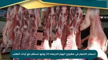 أسعار اللحوم في مطروح اليوم الأربعاء 23 يوليو تستقر مع ثبات الطلب